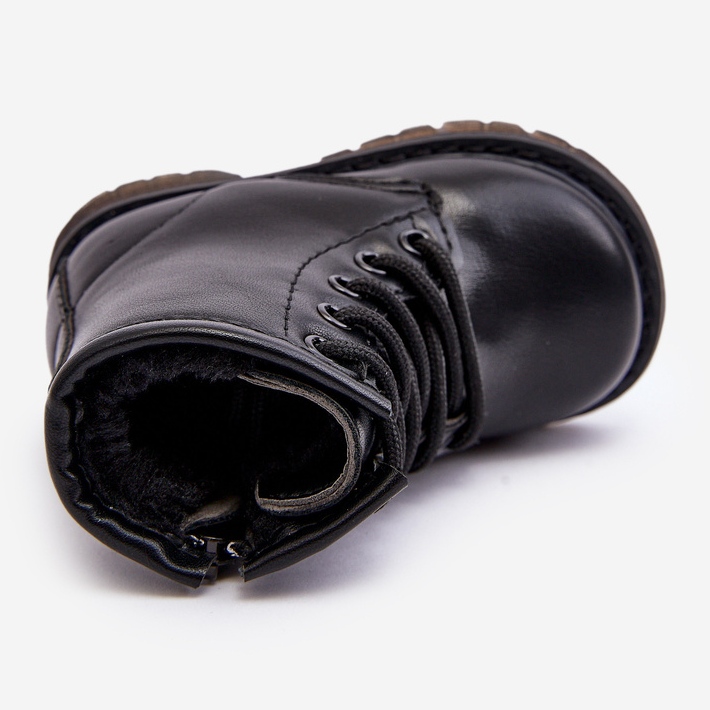 Stivali In Pelle Per Bambini Con Cerniera Omua Nero 1
