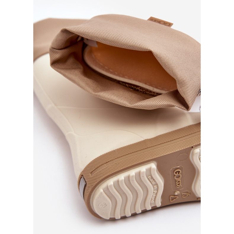 Lemigo Wave Gokids 983 Stivali Wellington da bambino con colletto, Beige 1