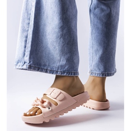 Ciabatte Étoile in gomma rosa 1