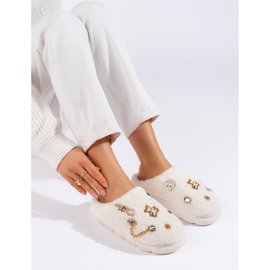 Ciabatte da donna bianche con decorazioni Shelovet bianco 2