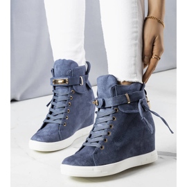BM Sneakers con zeppa blu 1