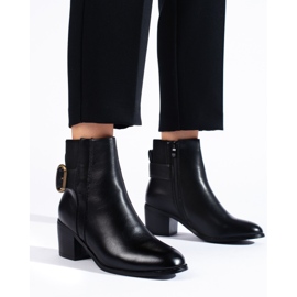 SHELOVET Eleganti stivaletti neri con tacco alto nero 1