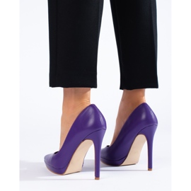 Décolleté viola Shelovet con tacco alto 1
