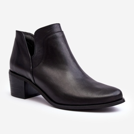 Stivaletti In Pelle Con Tacco Alto Cut-Out Nero Dalros 2