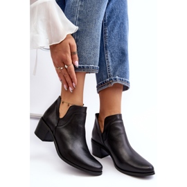 Stivaletti In Pelle Con Tacco Alto Cut-Out Nero Dalros 1