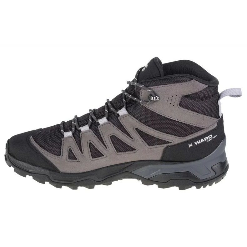 Scarpe Salomon X Ward Leather Mid Gtx M 471817 grigio 1