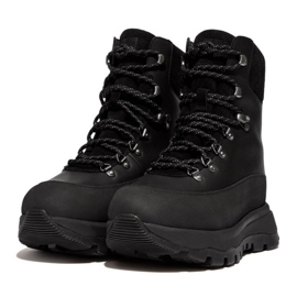 Scarponi da trekking FitFlop Neo-D-Hyker impermeabili in tessuto/pelle scamosciata W GP3-090 nero 4