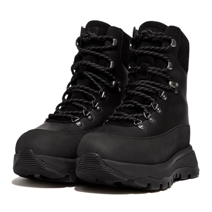 Scarponi da trekking FitFlop Neo-D-Hyker impermeabili in tessuto/pelle scamosciata W GP3-090 nero 4