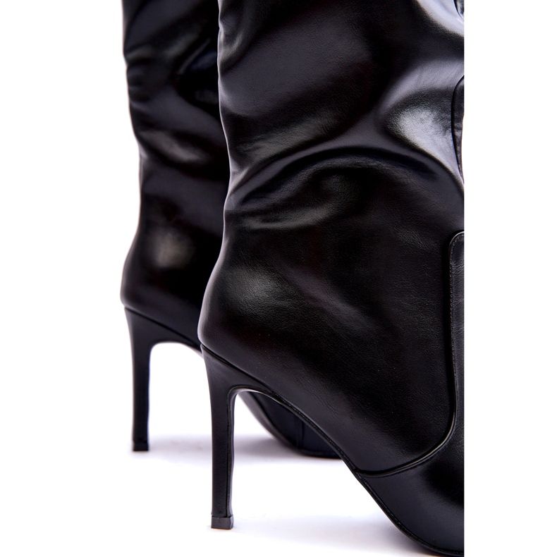FB2 Stivali in pelle con tacco alto Meliskindra nera nero 1