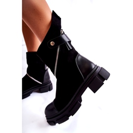 Seastar Stivali in pelle scamosciata da donna alla moda con cerniera Kandell neri nero 3