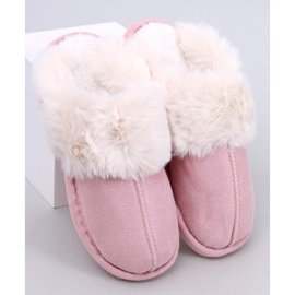 Otteys Ciabatte da donna rosa con pelliccia 1