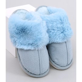 Pantofole spina di pesce con pelliccia Allens Blu 1