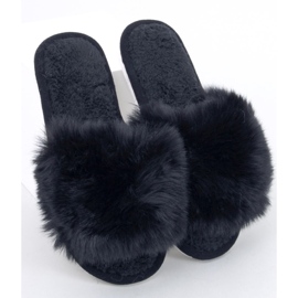 Ciabatte Kemars open toe in pelliccia nera nero 1