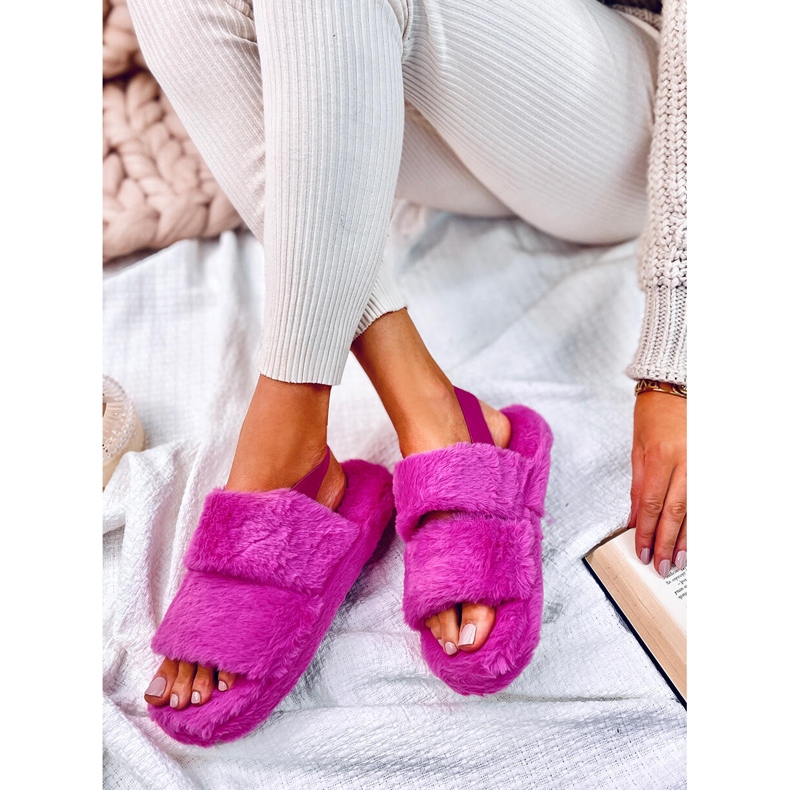 Ciabatte da donna con elastico Rhodes Fucsia rosa 2