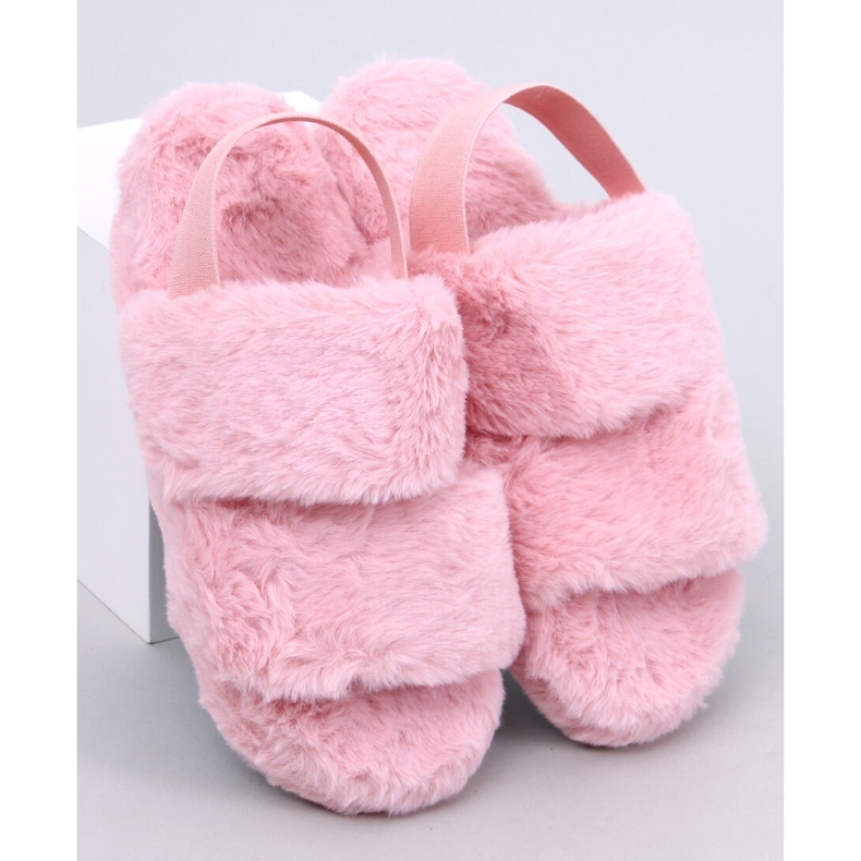 Ciabatte da donna Rhodes con fascia elastica, colore rosa 1