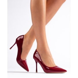 Stiletti Vinceza in vernice bordeaux rosso 1