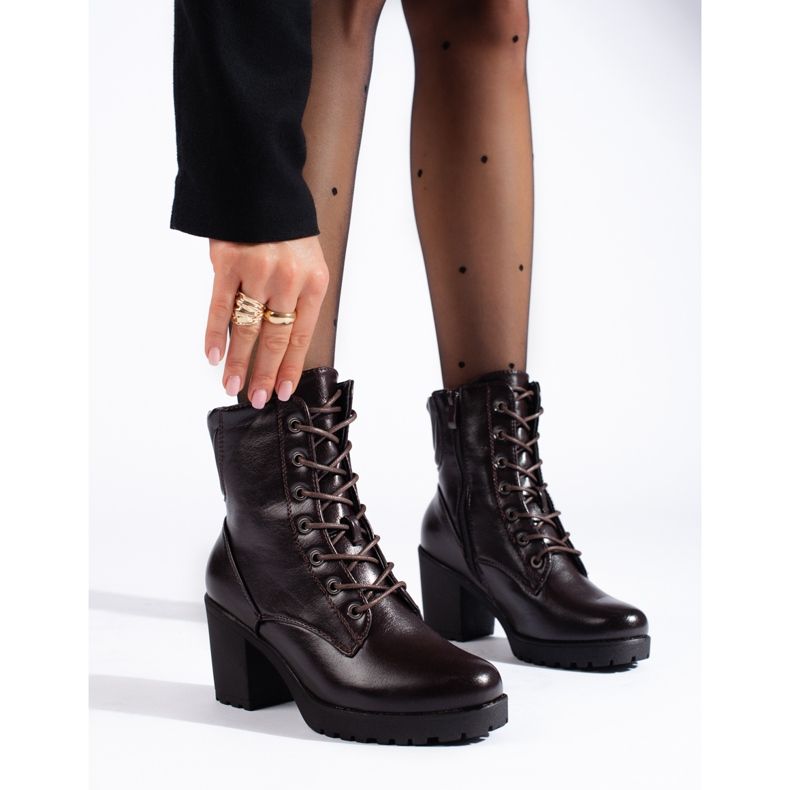 Stivaletti marroni di Daszyński marrone 1