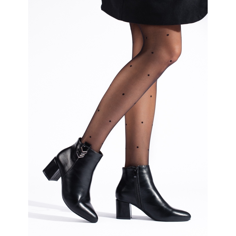 Eleganti stivaletti neri classici di Daszyński nero 1