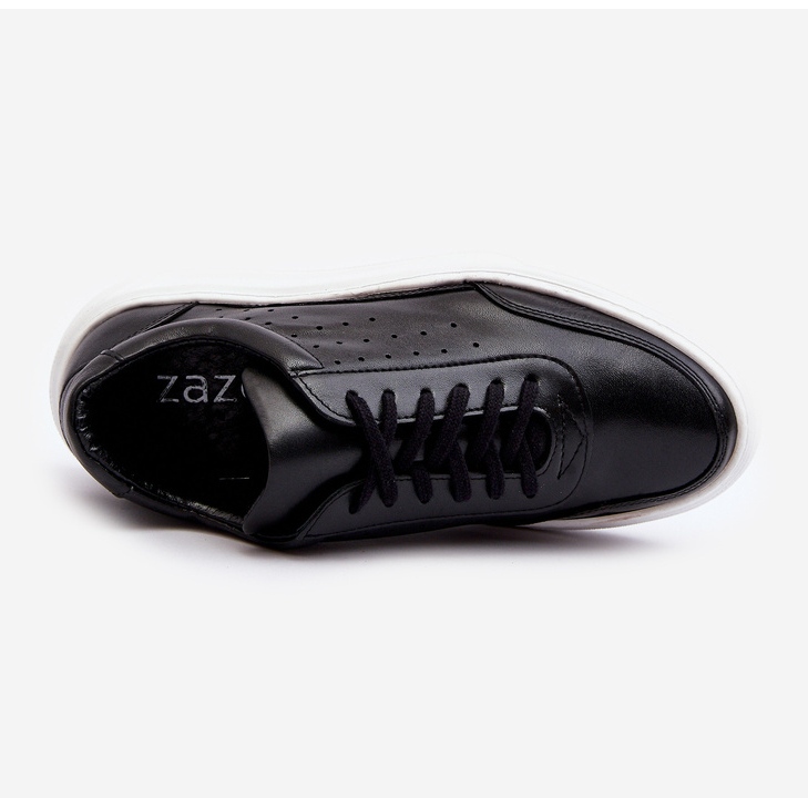 Scarpe Sportive in Pelle da Uomo Zazoo 1544 Nere nero 1