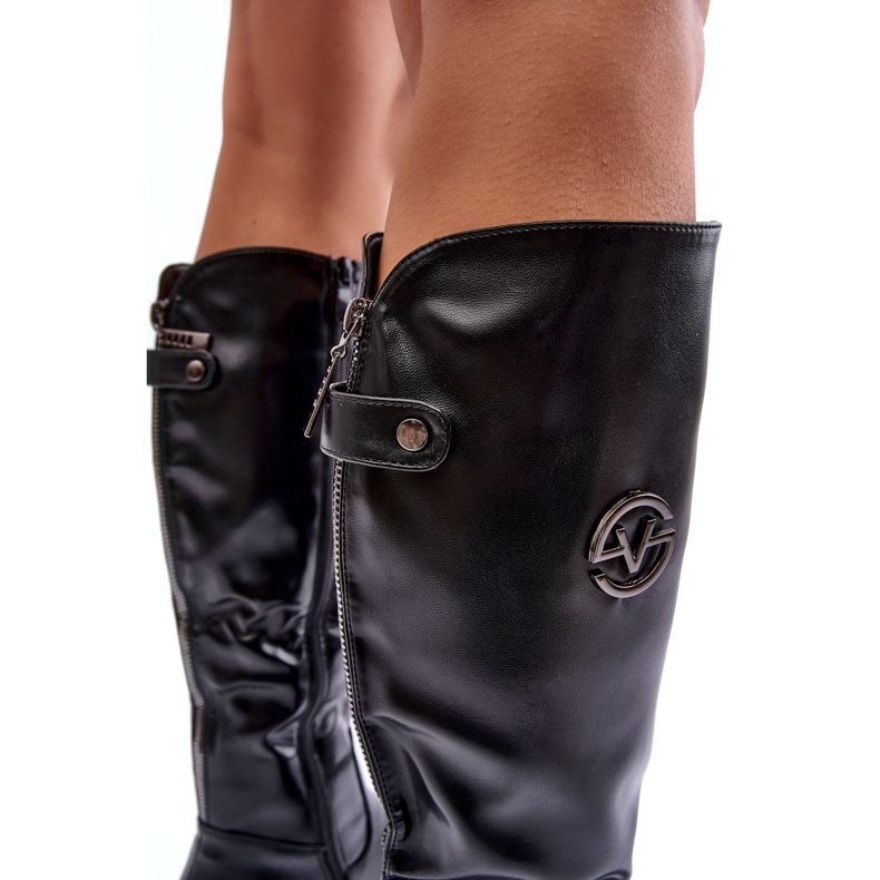 Vinceza Stivali Bassi in Pelle da Donna, Nero Albuna 4