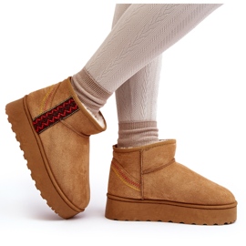 Stivali da neve Lomessa color cammello isolati da donna su piattaforma marrone 4