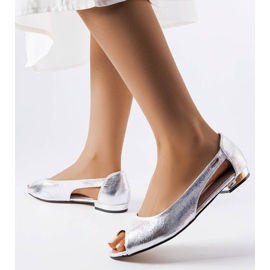 Ballerine Lane argento metallizzato cut-out 1