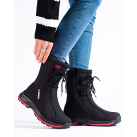 Scarpe da trekking da donna con cappotto in montone DK nero 1