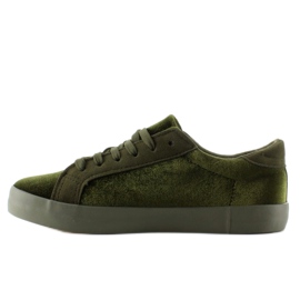 Sneakers in velluto BL70P Verde scuro 1