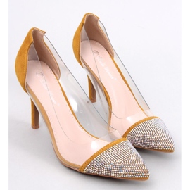Briana Scarpe con tacco da donna trasparenti gialle giallo 1