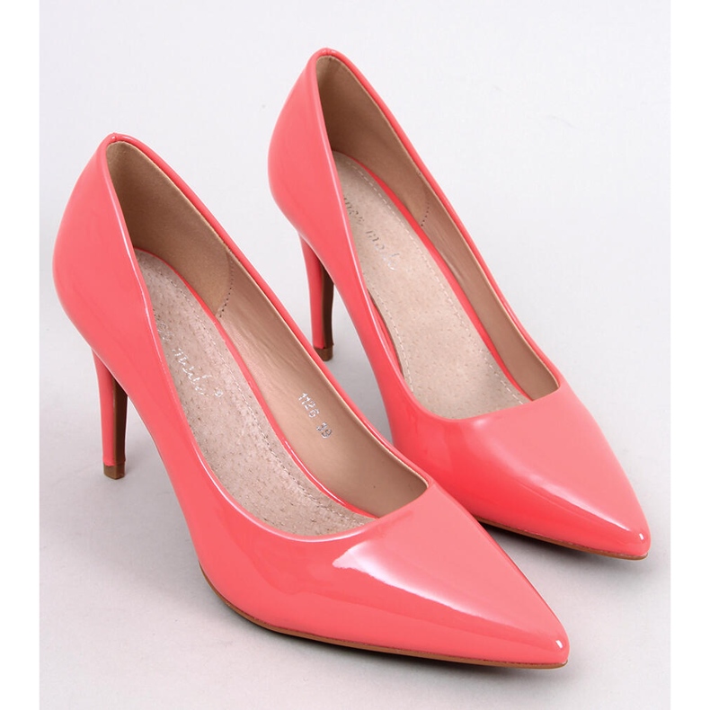 Scarpe con tacco laccate da donna Manley Pink rosa 1