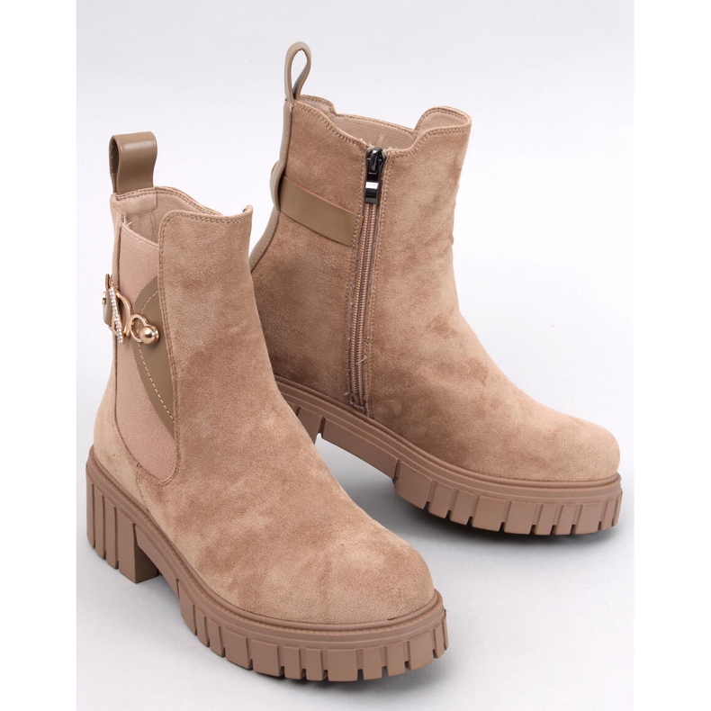 Errol Stivaletti Chelsea con plateau beige 1