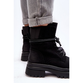 Stivaletti Trapper da donna con suola spessa, Narelona nera nero 2