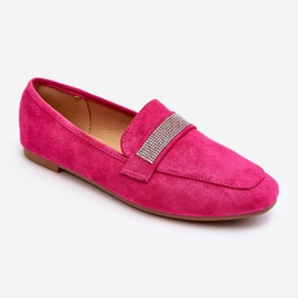 Mocassini Da Donna Con Strass Fucsia Ralrika rosa 1