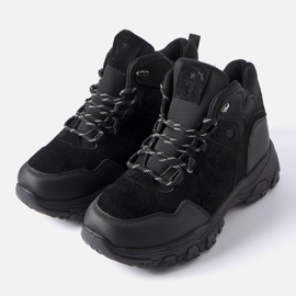 Stivali Ponte da uomo in eco-camoscio nero isolante 1