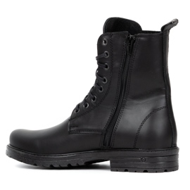 Polbut Stivaletti Chelsea da uomo militari polacchi 2118ŚW in pelle nera nero 5