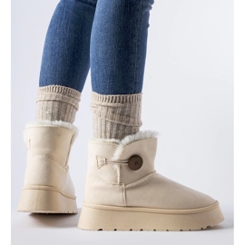 Doposci isolanti beige con bottone Ronco 1