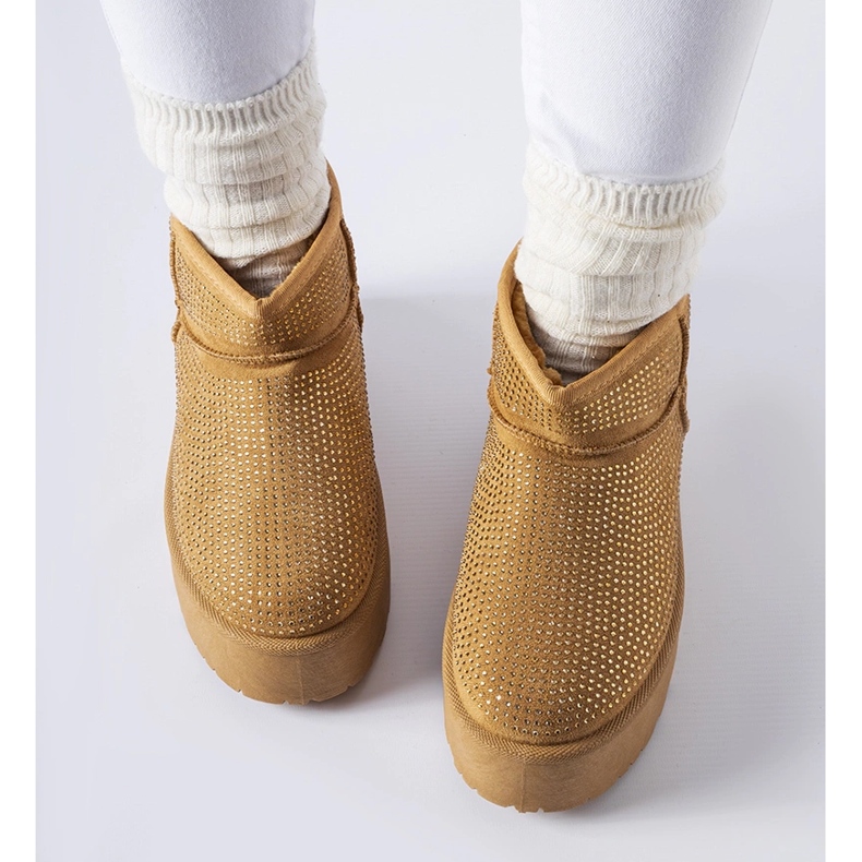 Doposci marroni con strass Sonora marrone 1