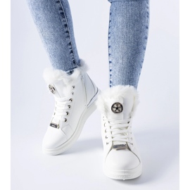Sneakers bianche con pelliccia Lubriano bianca 1