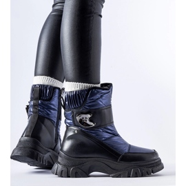 Doposci blu navy con massiccia suola Carta nero 1