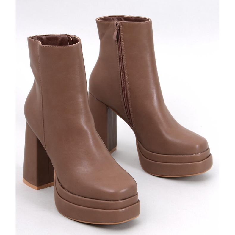 Comodi stivali con plateau Charokee Khaki marrone 1