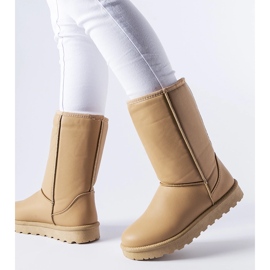 Doposci classici Bobby in ecopelle marrone beige 1