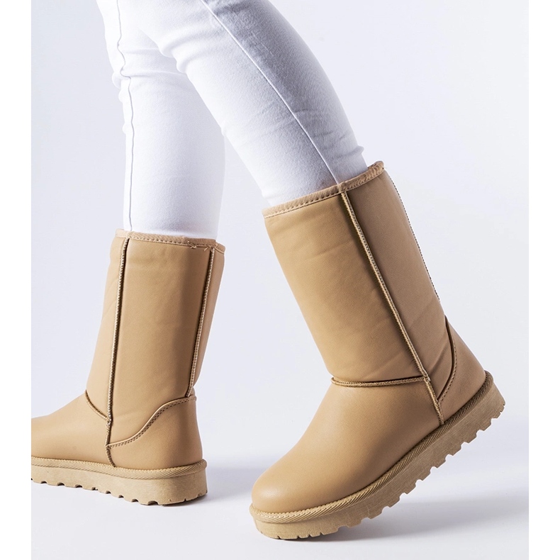 Doposci classici Bobby in ecopelle marrone beige 1