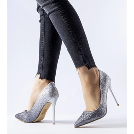 Tacchi alti Covo glitter argento d'argento 1