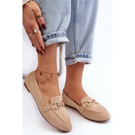 Mocassini Ghana Beige Da Donna Con Decorazione 1