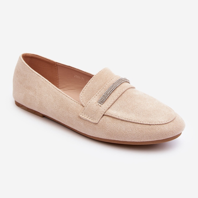 Mocassini da Donna in Eco-Camoscio Beige Ladite 2