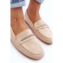 Mocassini da Donna in Eco-Camoscio Beige Ladite 1