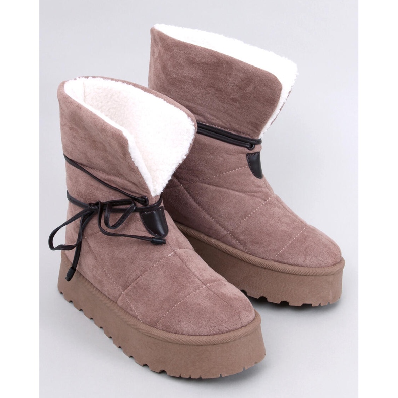 Prezzo Stivali da neve in montone kaki beige 1