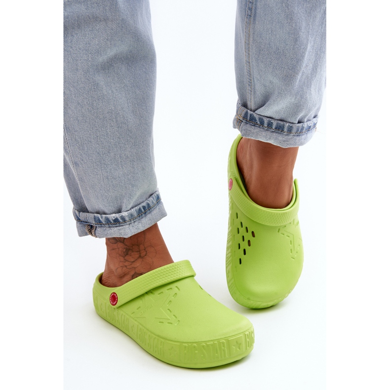 Infradito leggere da donna Crocs Big Star II275006 Verde 2