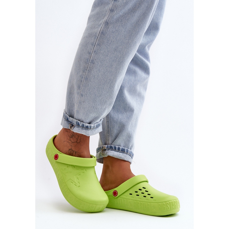 Infradito leggere da donna Crocs Big Star II275006 Verde 1