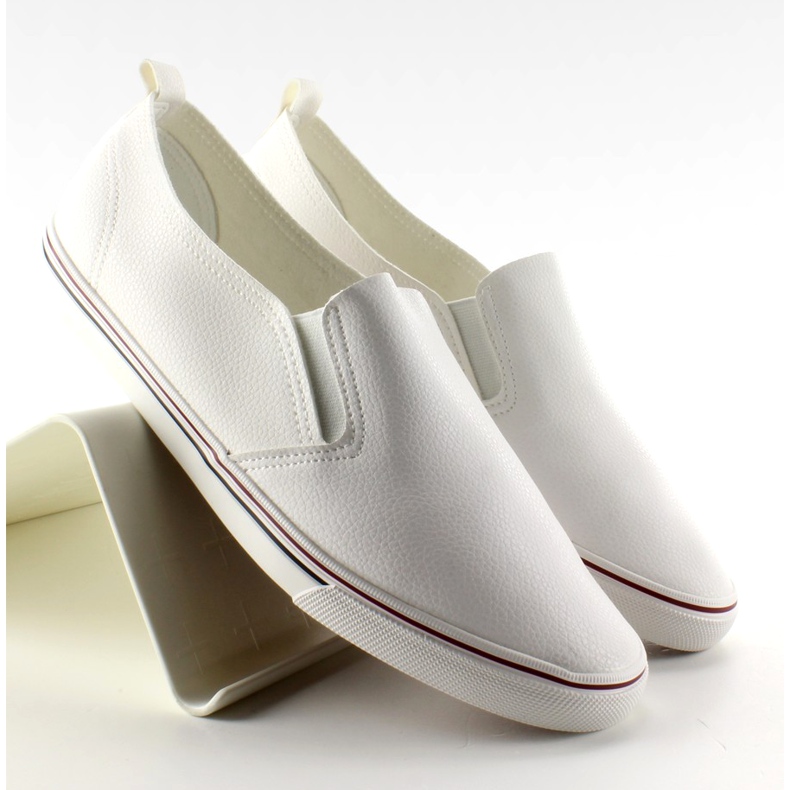 Sneakers nere slipon BL88P Bianche bianca 1
